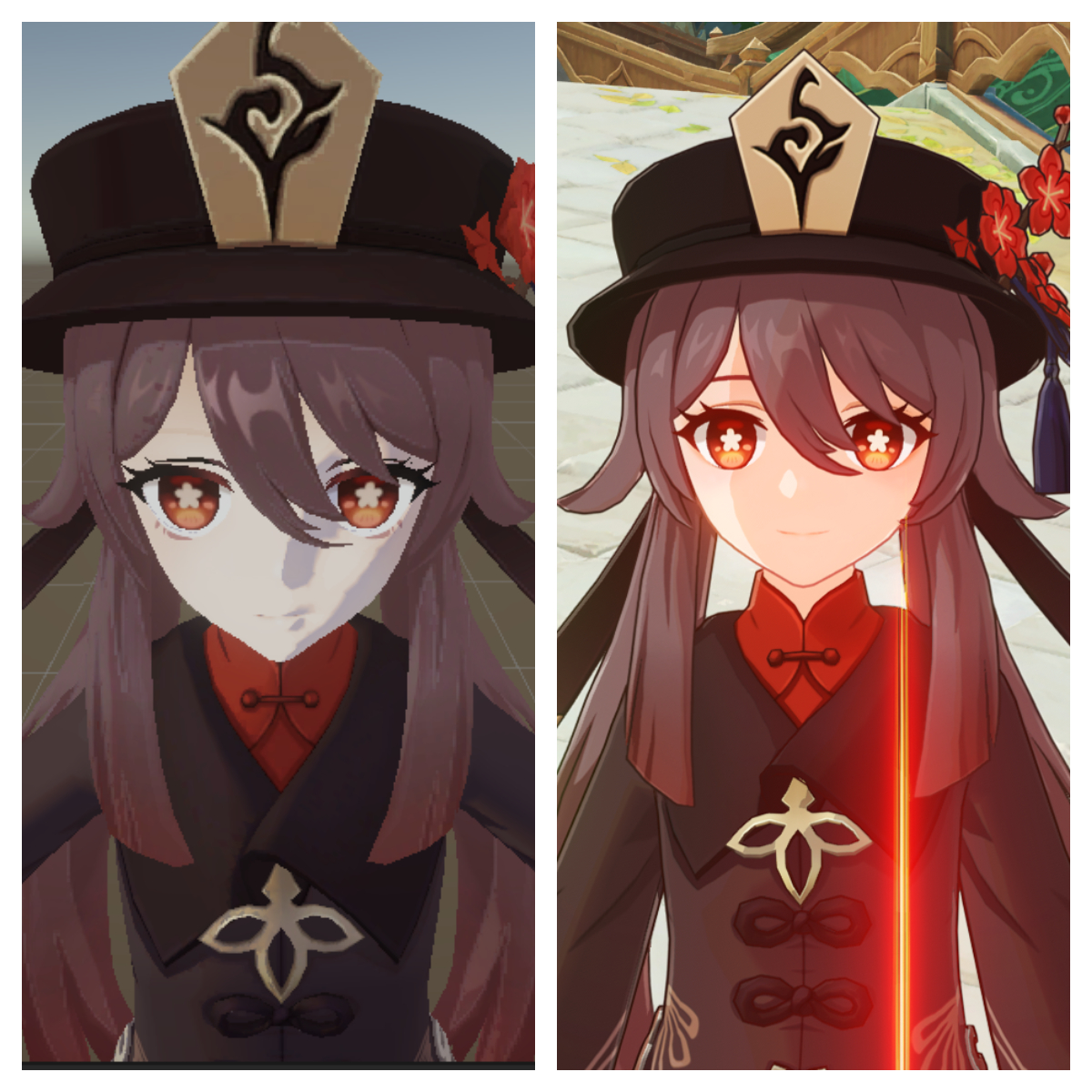 基础阴影与原神阴影对比